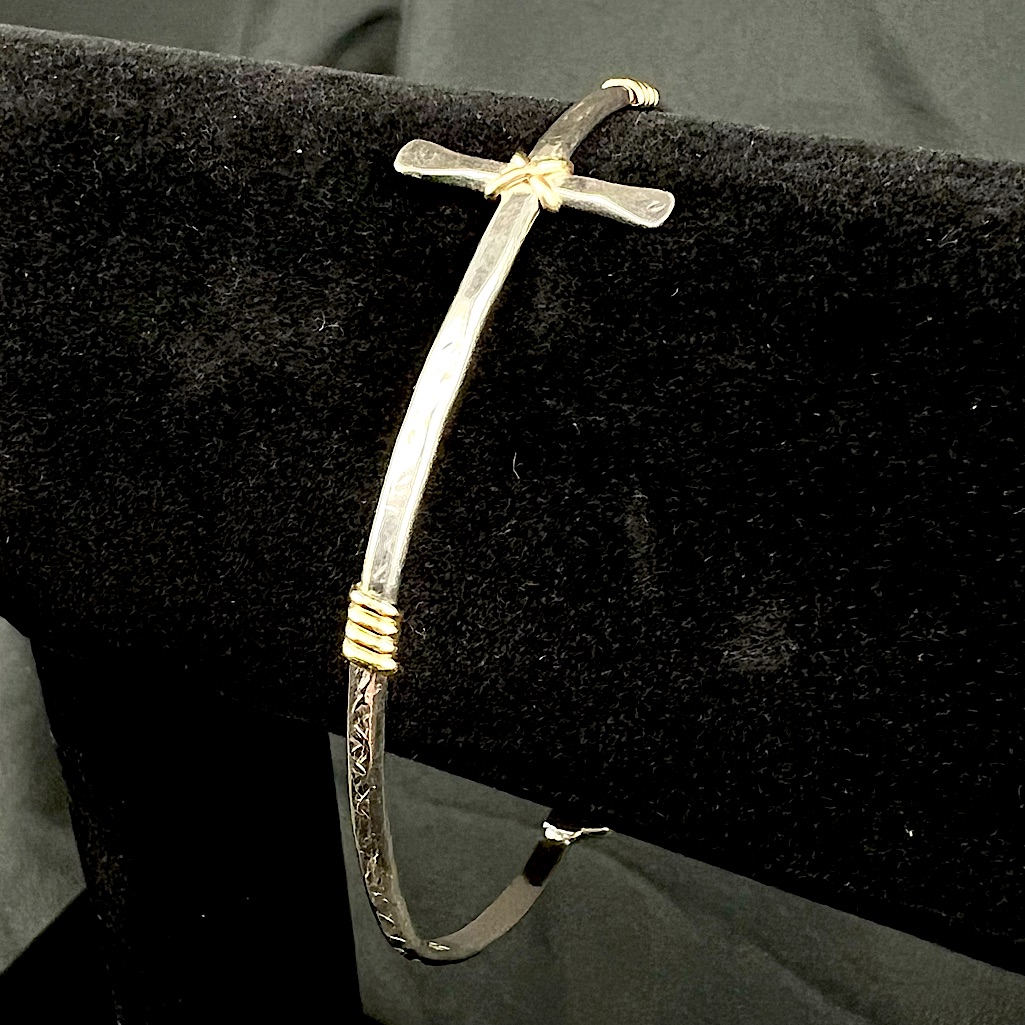 Rustic Cross Bangle